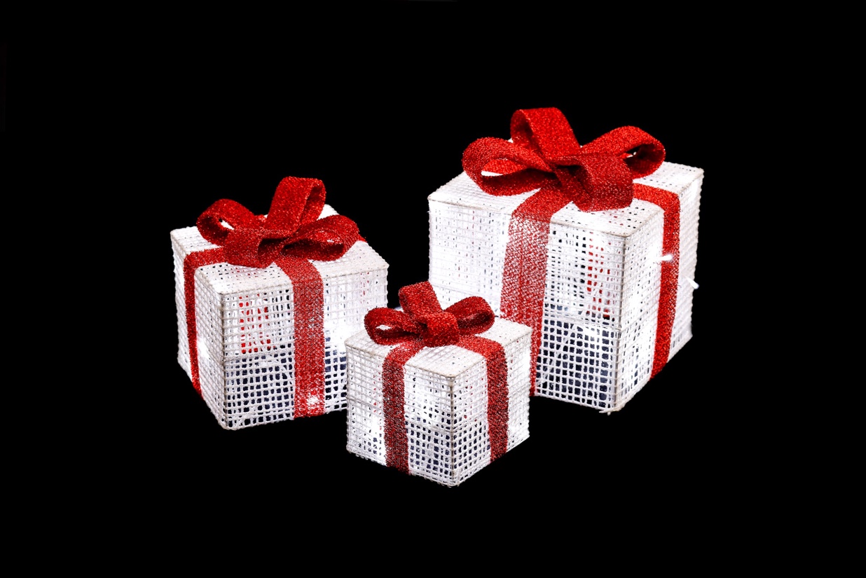 15.20.25CM mesh gift box Christmas decorations glow thumbnail