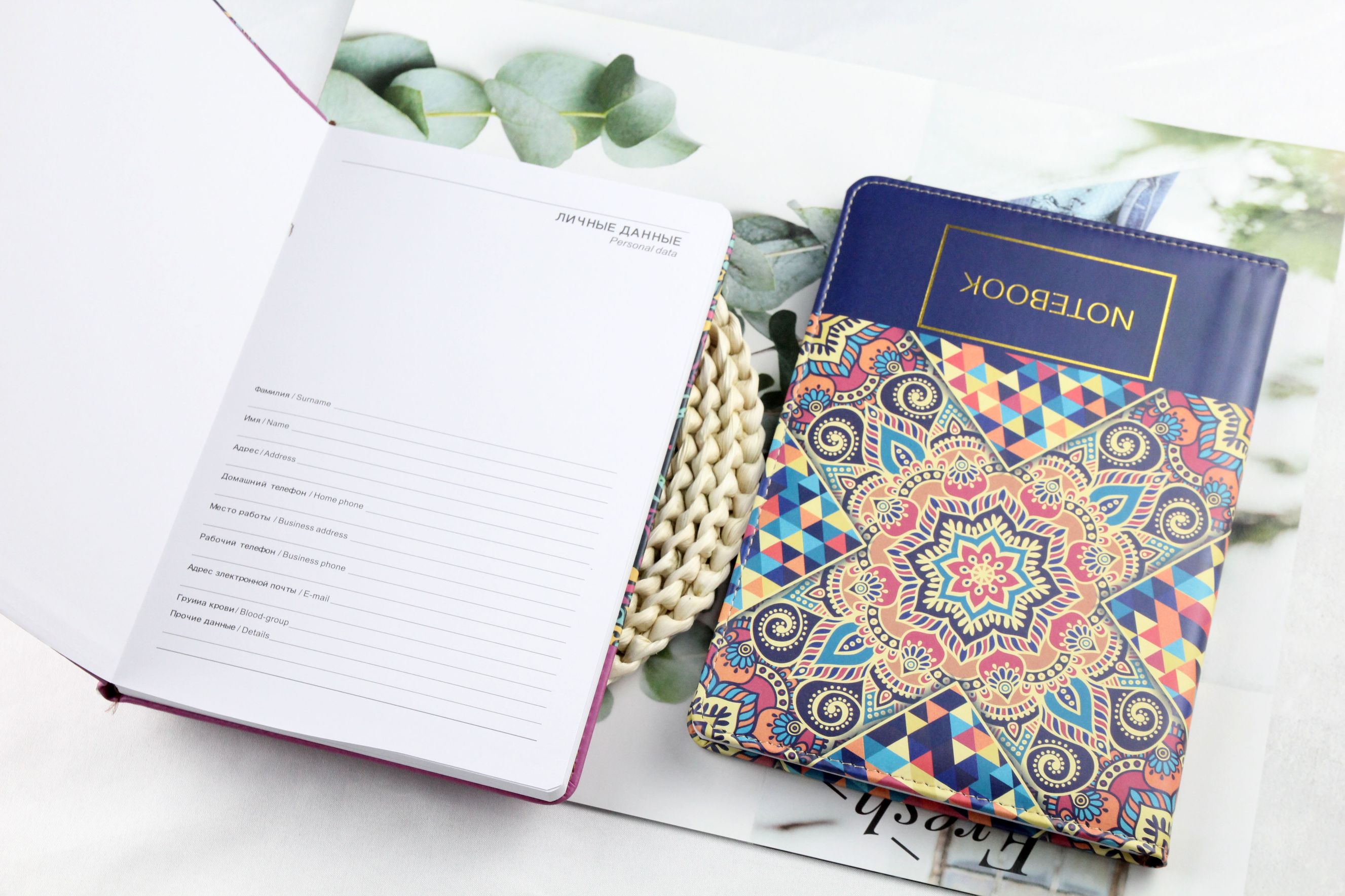 俄罗斯图腾异域风情笔记本a5商务记事本logo定制日记本子创意文具详情图9