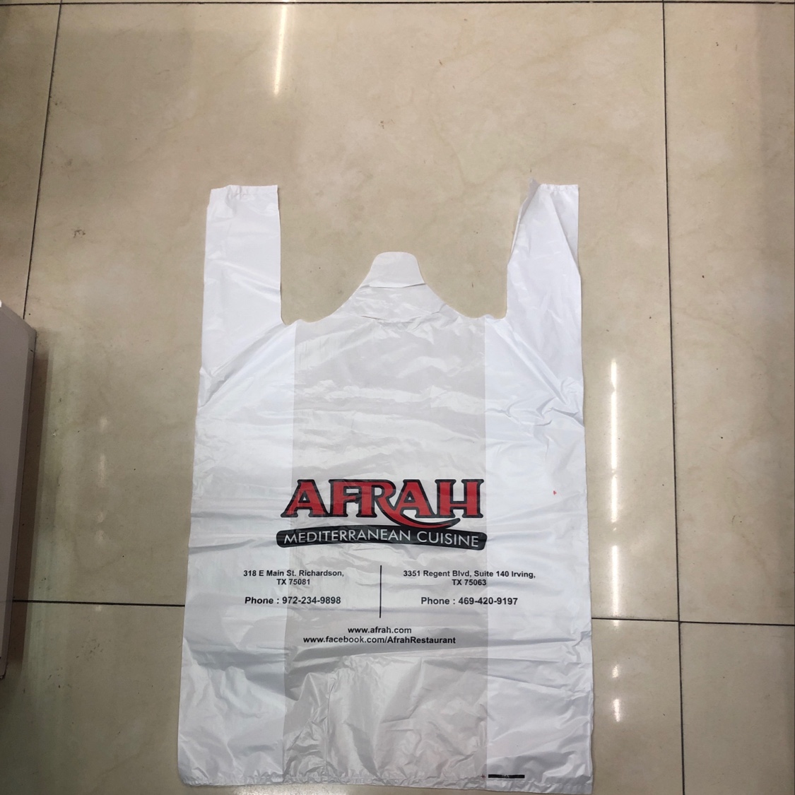 Freight self-care, 26x40 low pressure white printing shopping bag, custom.