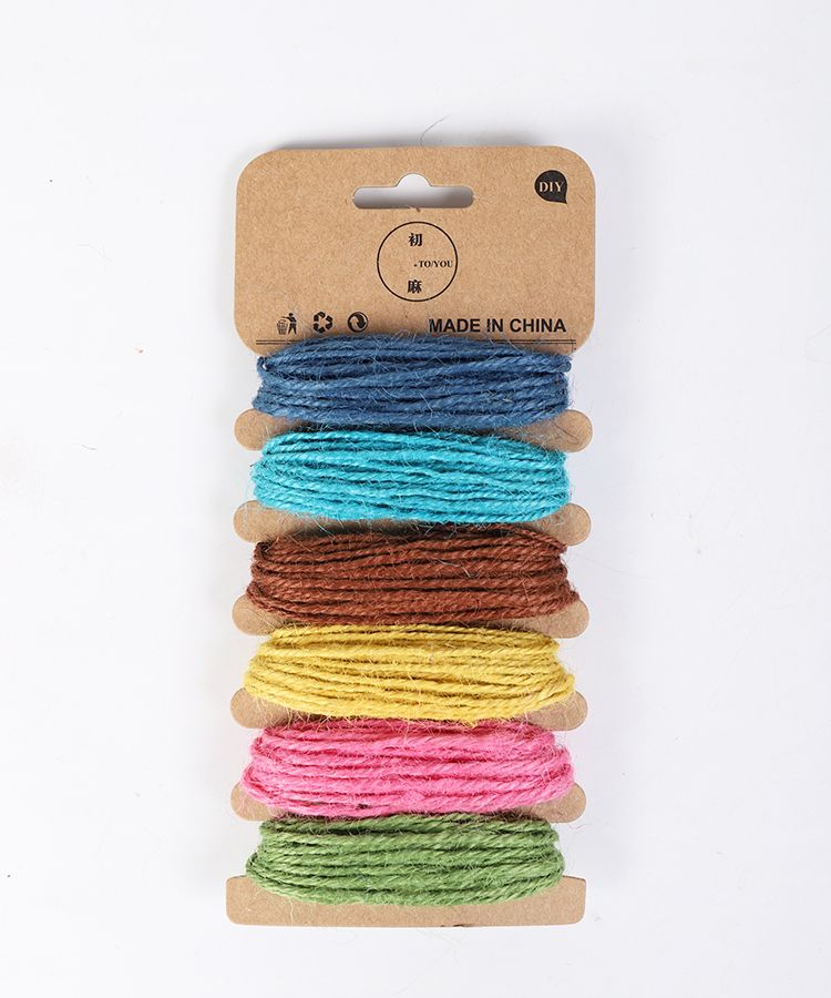 3M/色 彩色麻绳6色一卡挂卡包装详情图4