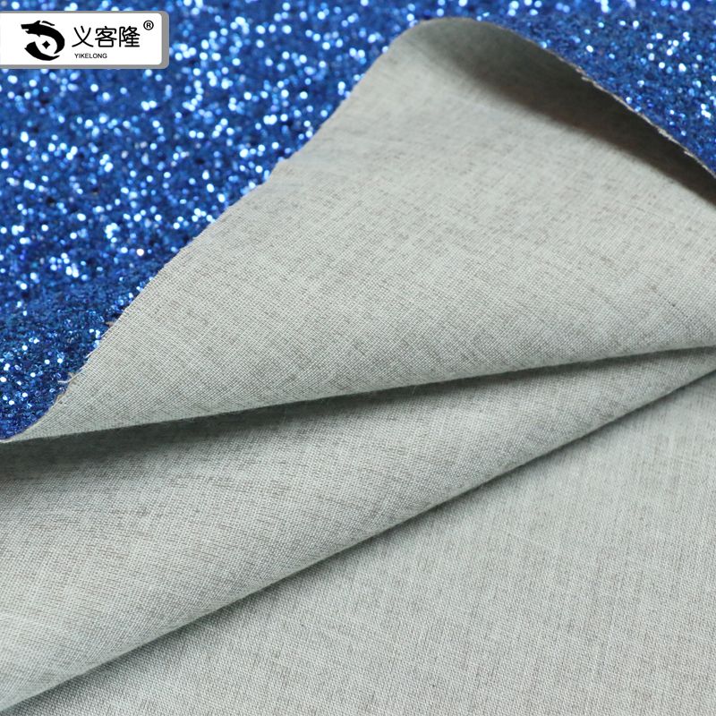 Factory direct sales of scallion powder, glitter shoe materials, sequined glitter, scallion powder artificial leather, Glitter pu leather fabric Specification image