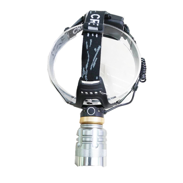 T6红光/绿光LED强光头灯拉伸变焦可USB充电头戴式手电筒