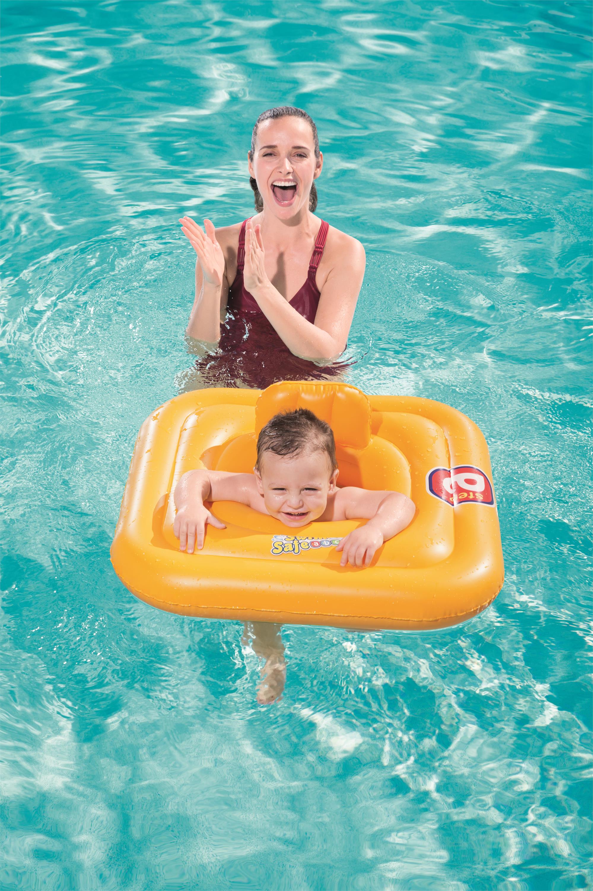 Swim Safe™ 30" x 30"/76cm x 76cm 方形婴儿座圈 充气泳圈细节图