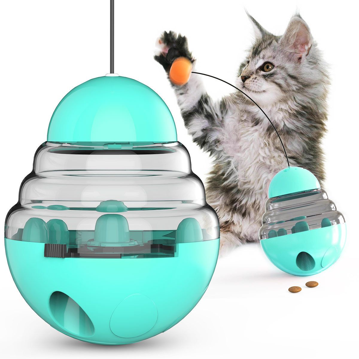 Pet supplies cat toy tpr leaky food toy, interactive cat leaky food toy, cat toy ball, wholesale leaky food toy Application Scenario
