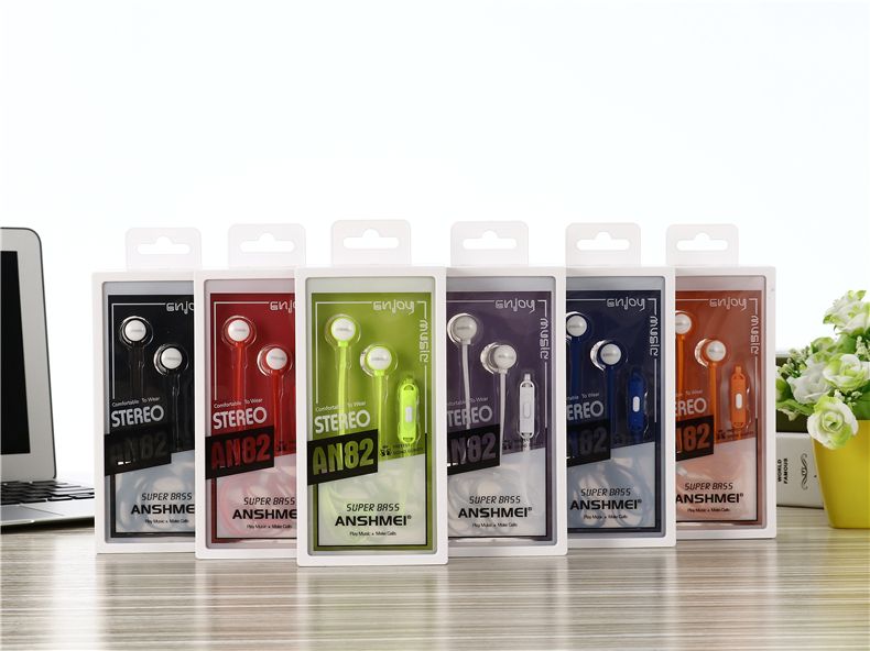 In-ear Headphones The AN-82 are wired for smart phone headphones