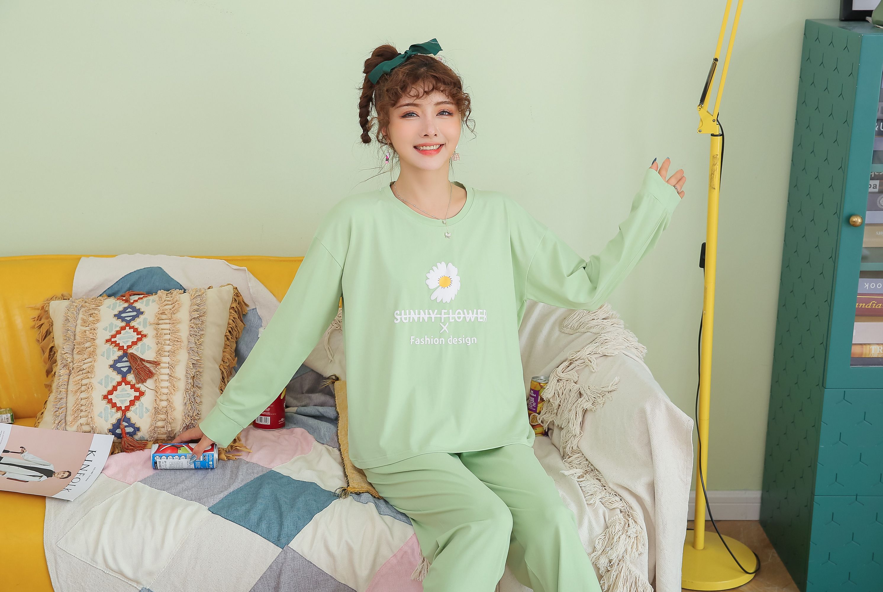 Pajamas, casual home wear, pure cotton cartoon printed 307#