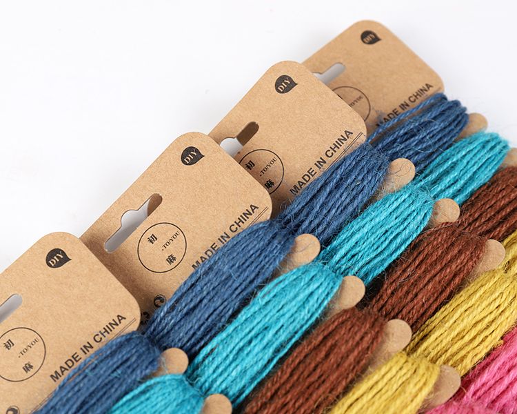 3M/色 彩色麻绳6色一卡挂卡包装详情图6