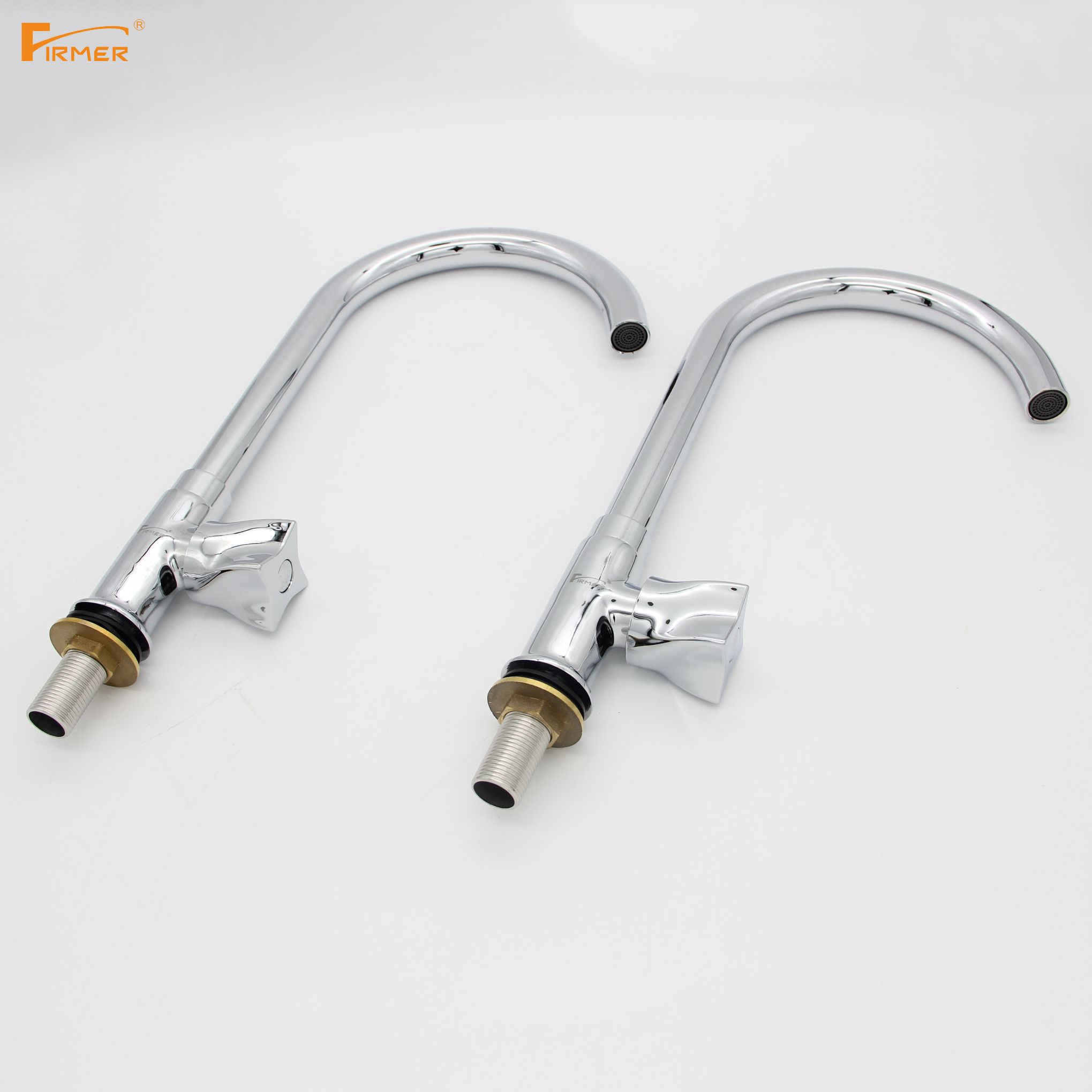 FIRMER all copper kitchen faucet household wash basin stainless steel single cold wash basin details Picture