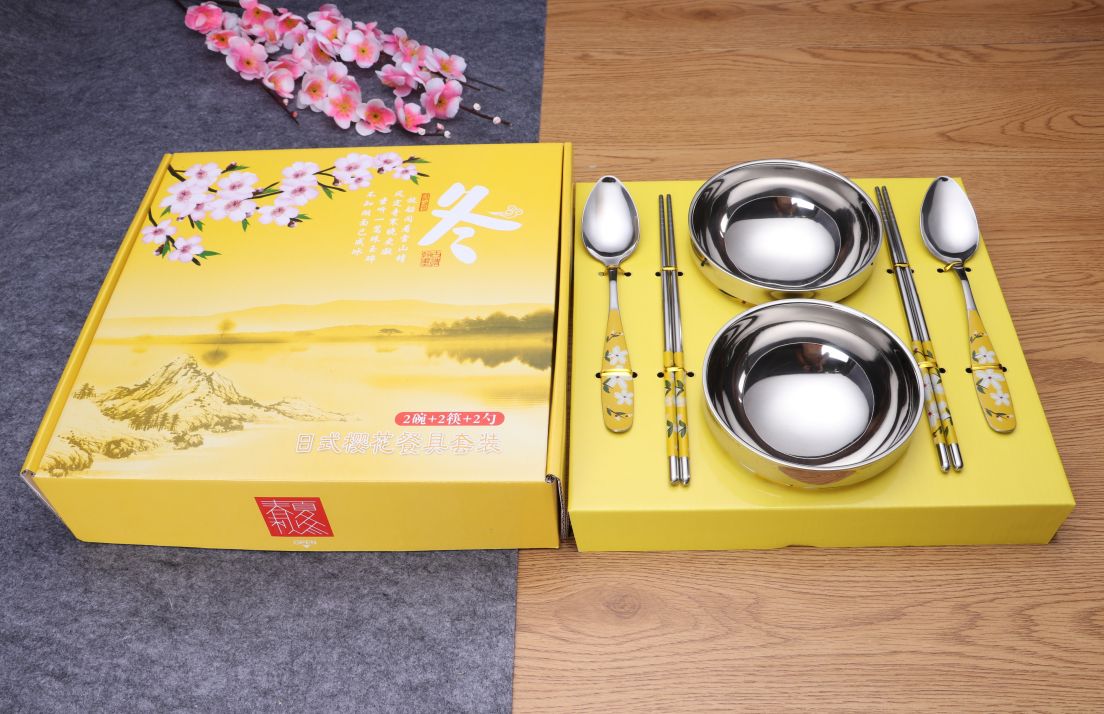 樱花碗六件套 (不锈钢碗系列） 儿童碗单人详情图3