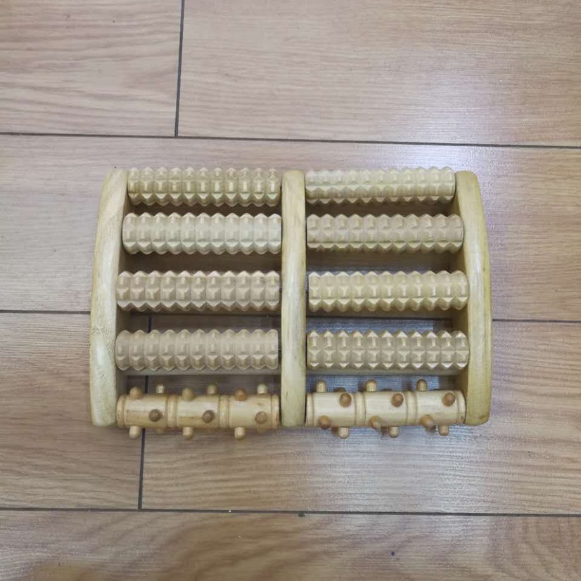 木制脚底按摩器 大钉5挡脚摩 足底按摩器 滚轮按摩器 热销产品