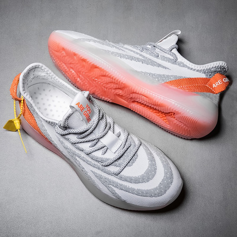 夏季透气休闲运动男士跑步潮鞋百搭板鞋网鞋潮流网面2020新款男鞋41