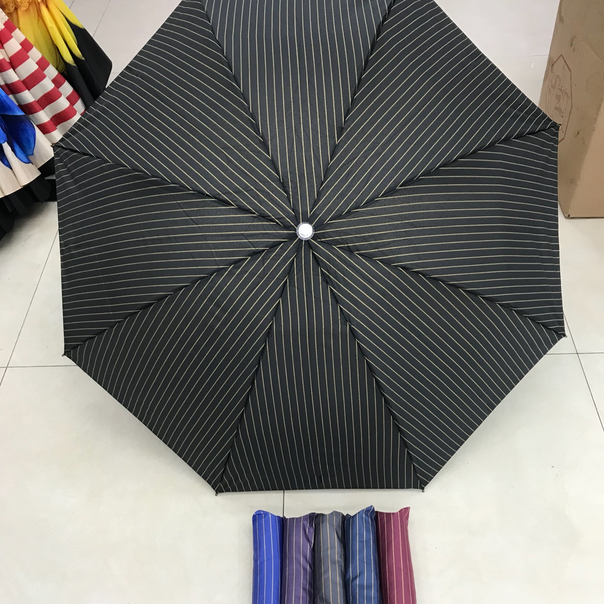 Three-fold folding umbrella, sun umbrella, rain umbrella