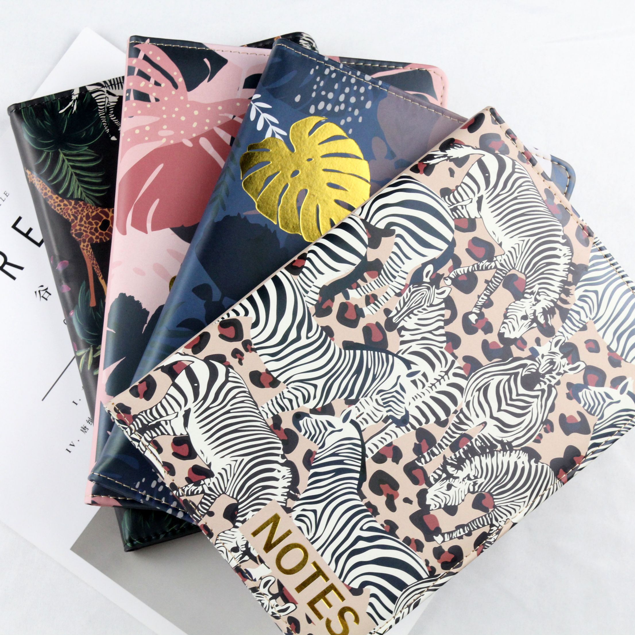 Creative Leather Russian Rainforest hot stamping notebook A5 Office Business Notebook student hardback notebook full figure