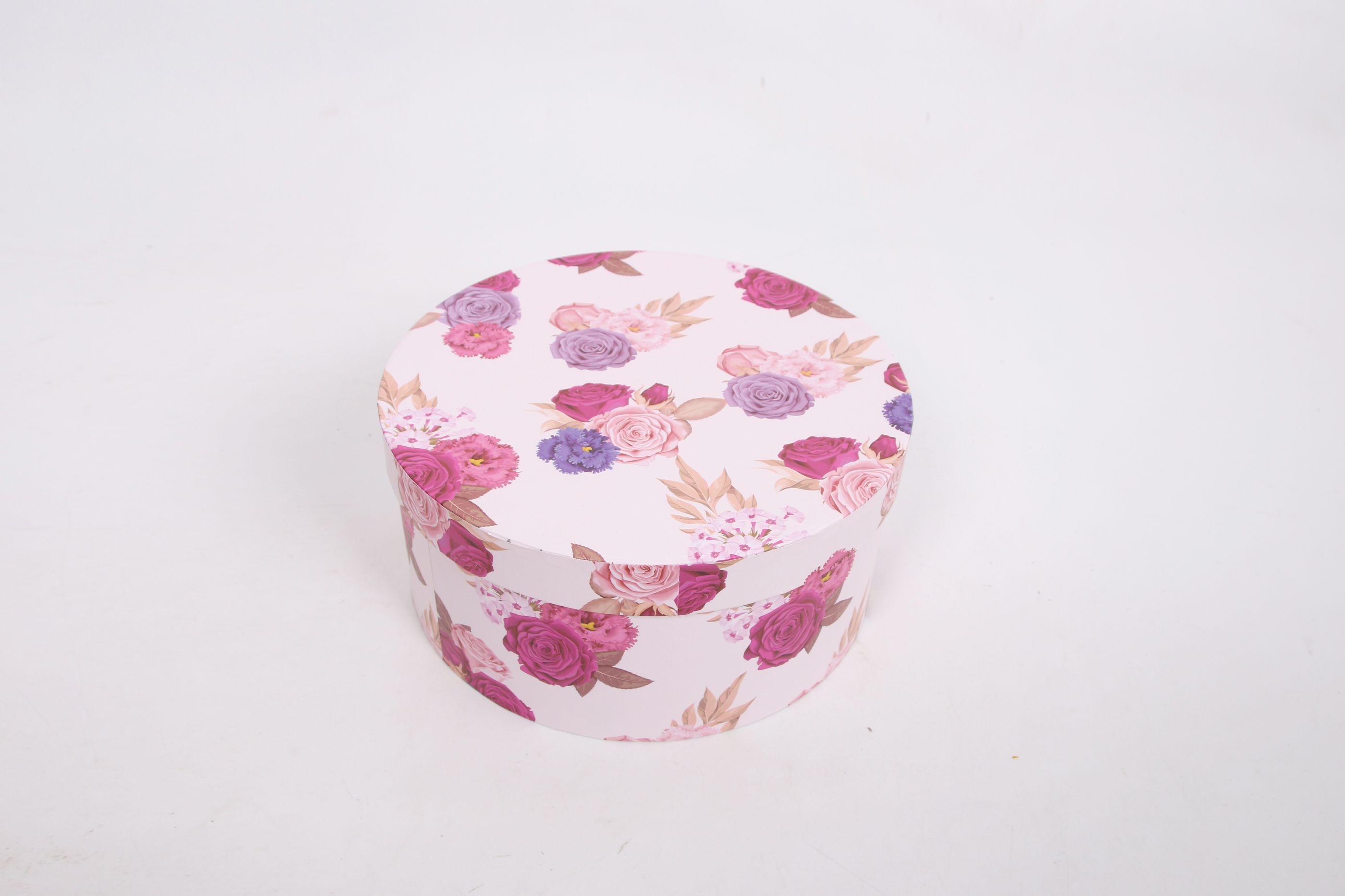 Large round three-piece flower box Valentine's Day gift box details Picture