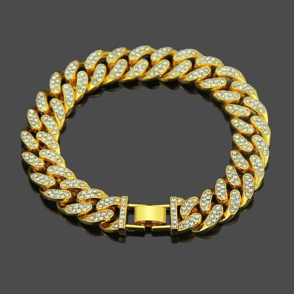 European And American Necklace Personality Stainless Steel Glossy Pendant Hip Hop Alloy Bracelet