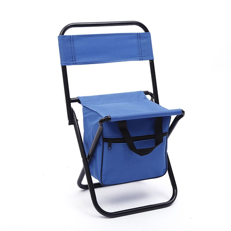 Solid color strap bag, sketching backrest chair, outdoor fishing stool, portable folding chair, metal Oxford cloth small stool bag Specification image