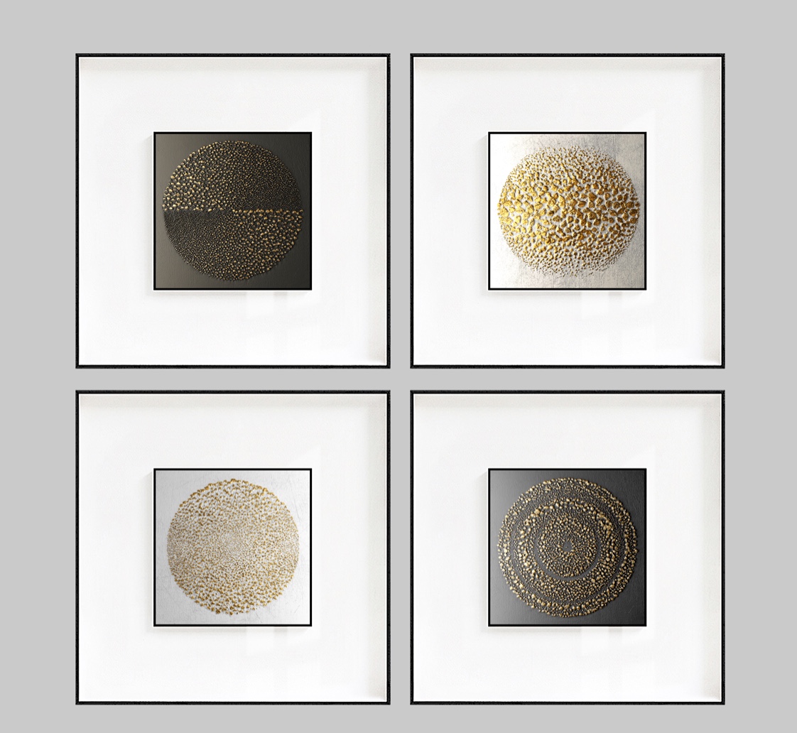 本来画 鎏金星钻画沙发背景装饰画餐厅画玄关画