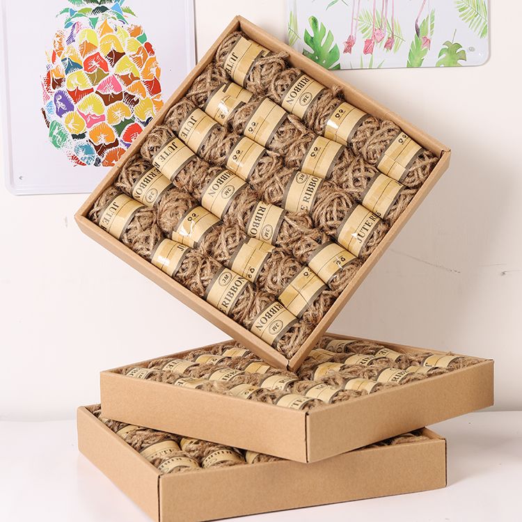 3M/卷 24卷/盒 加粗盒装本色麻绳厂家直销手工麻绳