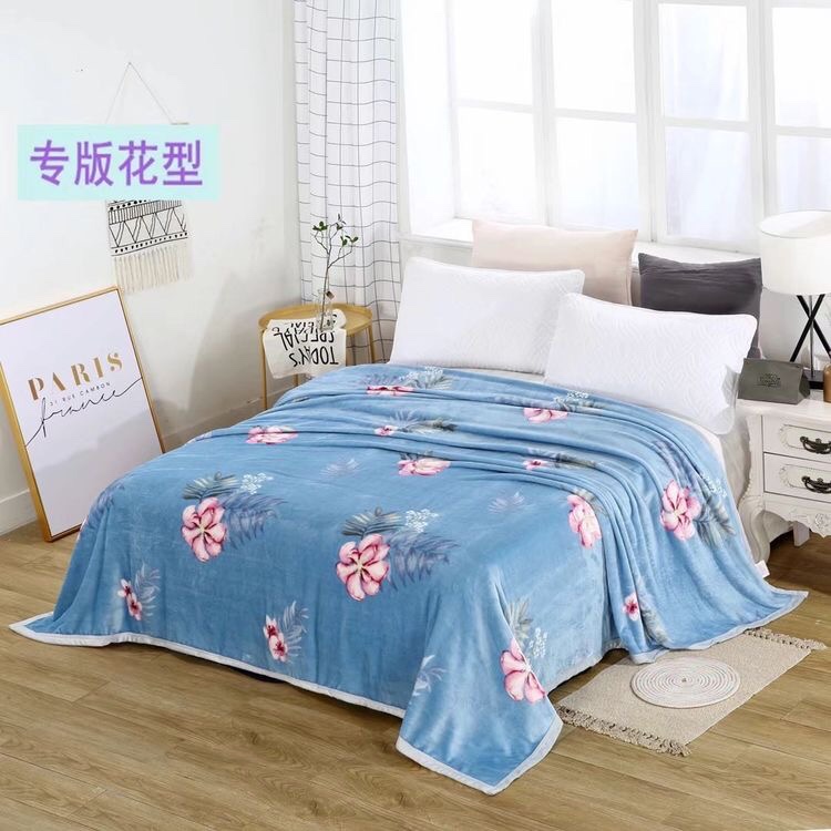 Printed Ice Carved Flannel Blanket Item Picture