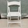 杭州外贸出口户外折叠椅 户外婚礼实木折叠椅子 宴会聚会白色椅子产品图