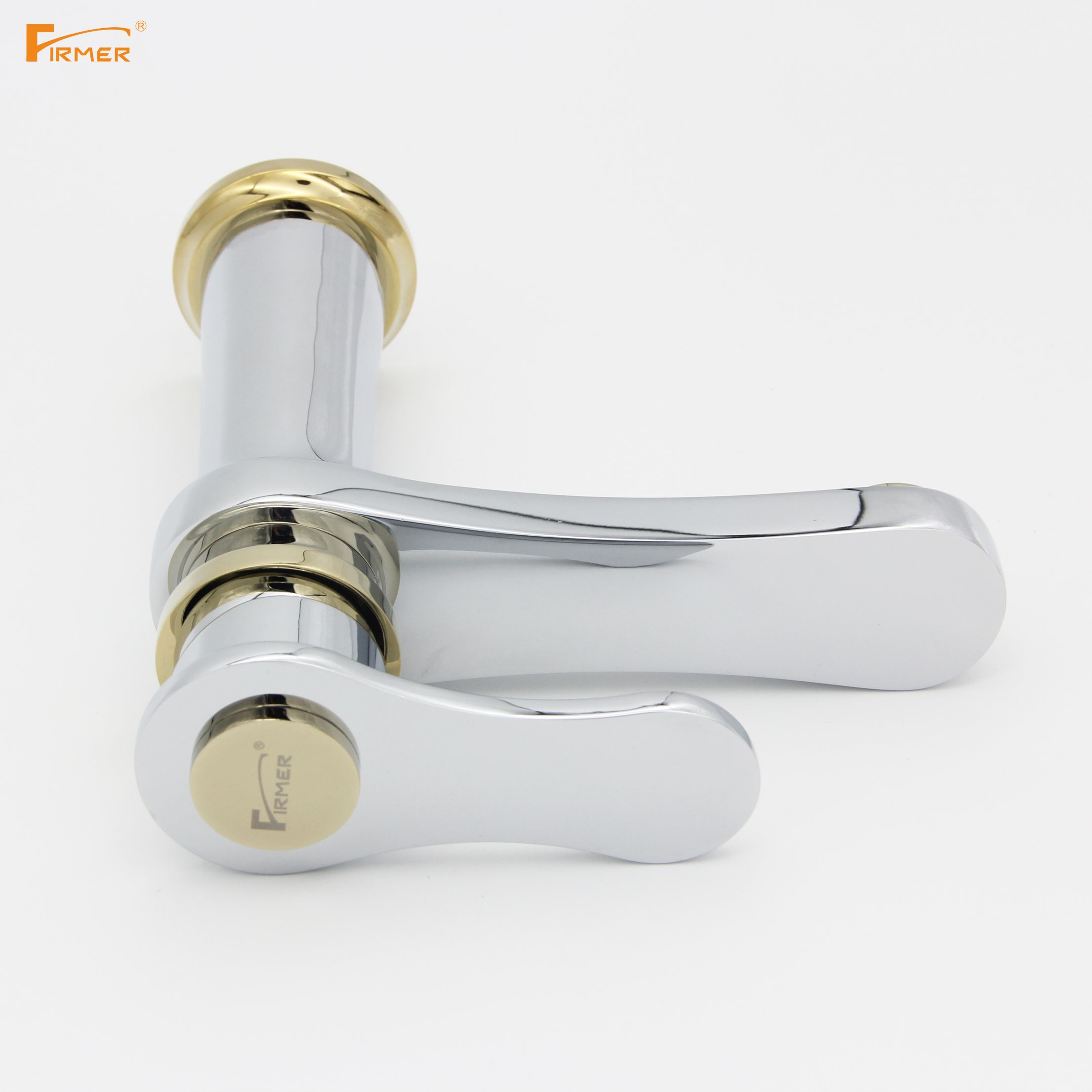 FIRMER golden washbasin faucet, fine copper, household cold and hot water washbasin, bathroom countertop, single hole Application Scenario