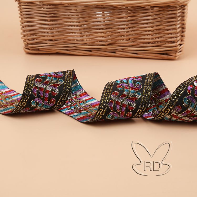 4 Cm National Antique Lace Computer Jacquard Webber Performance Clothing Accessories Wholesale details Picture