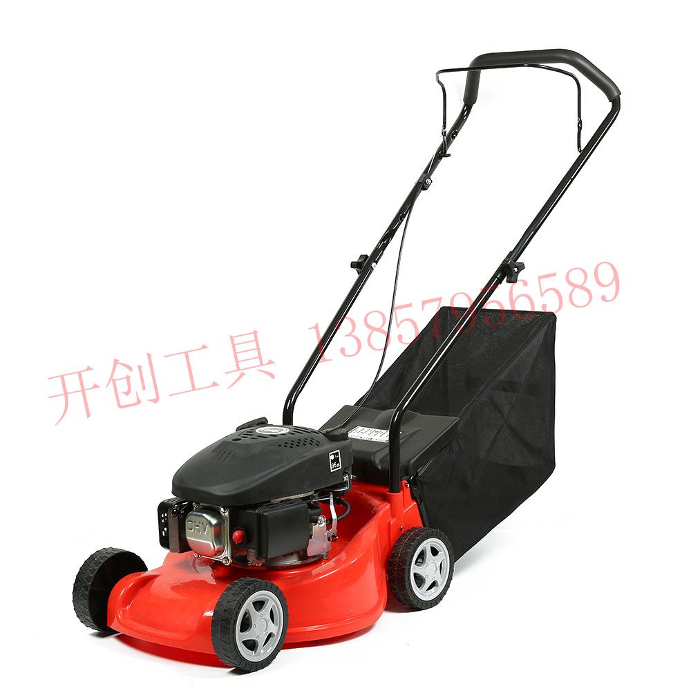 Four-stroke gasoline lawn machine push-type lawn mower Small household garden tool lawn mower machinery 16 inches