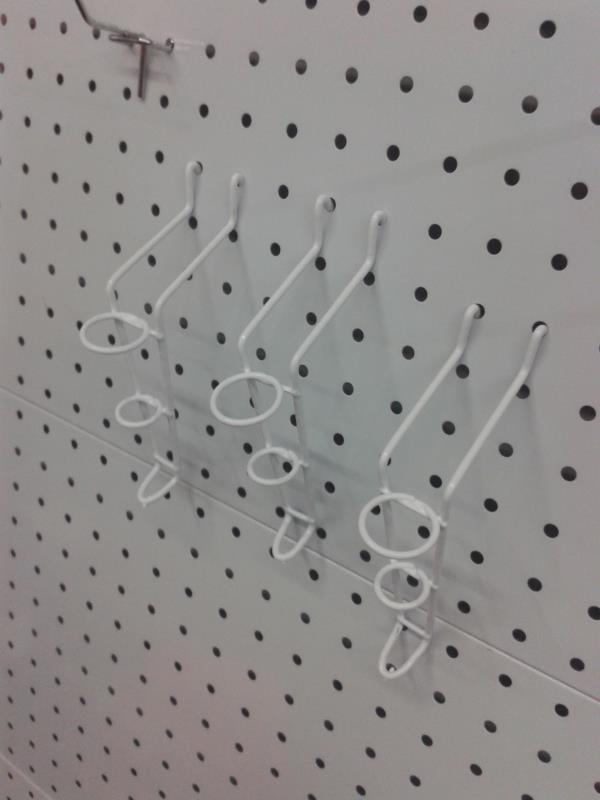 白色浸塑铁线插花钩，挂钩，网片挂钩，孔板钩详情图2