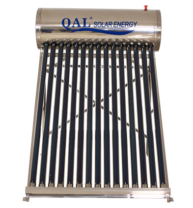 solar water heater, non-pressure-bearing stainless steel 10-tube 100L solar water heater