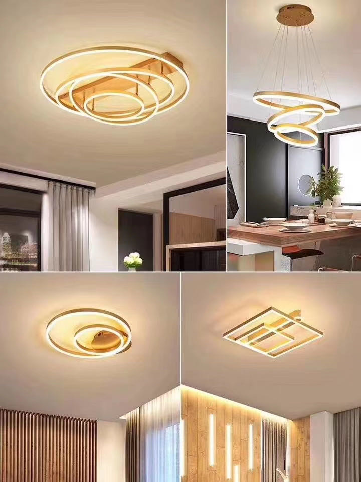 Nordic-style room lights, round living room lights, bedroom lights, new simple, modern and elegant lighting combination, whole-house package, popular bedroom lights Specification image