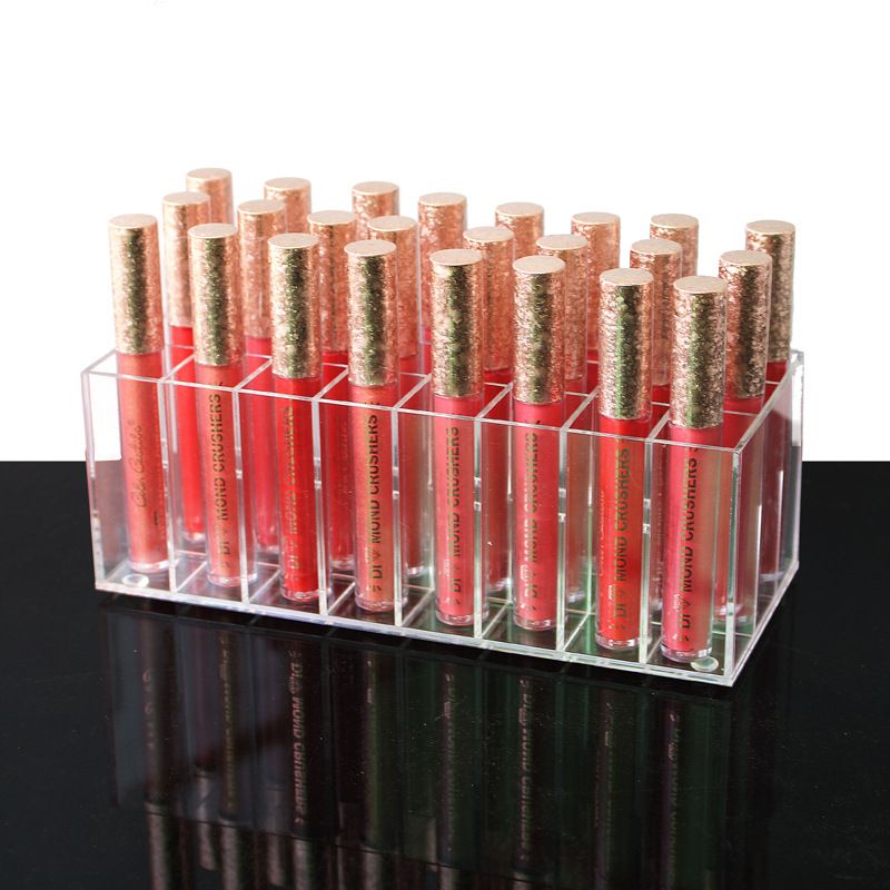 Desk 24 Transparent Acrylic Lipstick Rack Foreign Trade Hot Lip Gloss Lipstick Display Rack Lipstick Storage Box Application Scenario