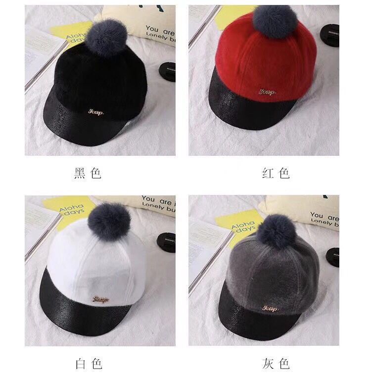 Tang Coffee Hat Industry New Trend Of Autumn And Winter Everything Fashion Posing The Necessary Equestrian Hat Warm Horsehair Short Edge Sunscreen Visor Specification drawing