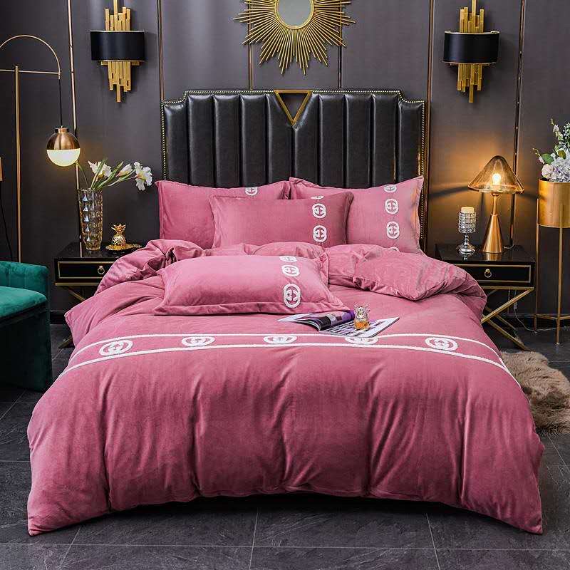 Four-piece towel embroidered baby plush set undefined