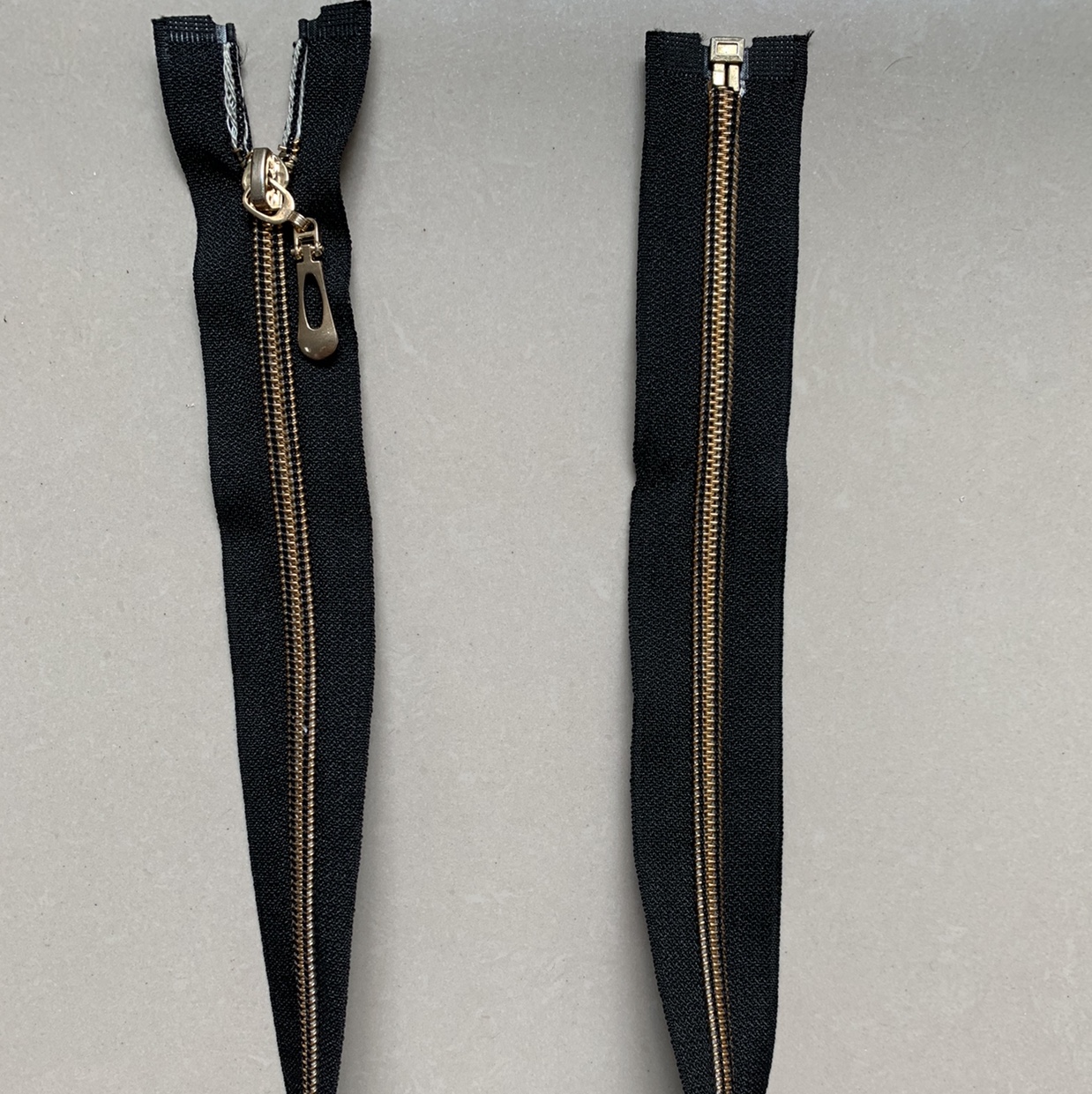 No. 5 nylon rose gold toothed opening decorative head