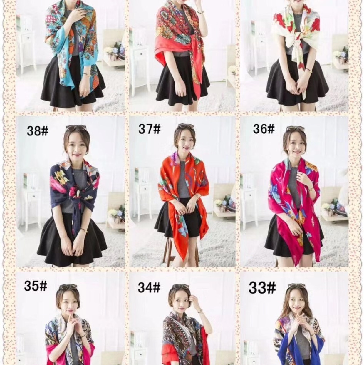 Long scarf shawl for spring and summer