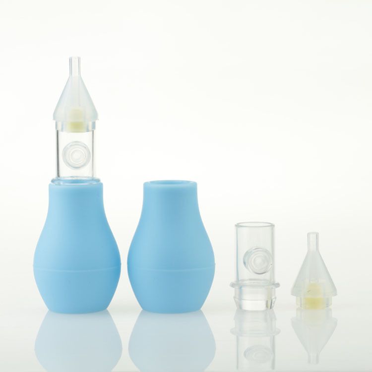 Nuevo bebé aspirador nasal bebé anti-reflujo silicona aspirador nasal bebé bomba manual limpiador nasal nasal detail image 3