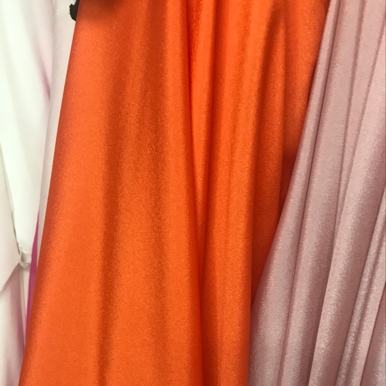 Orange high-elasticity crepe flower Yao crepe Hanfu accessory handicraft fabric