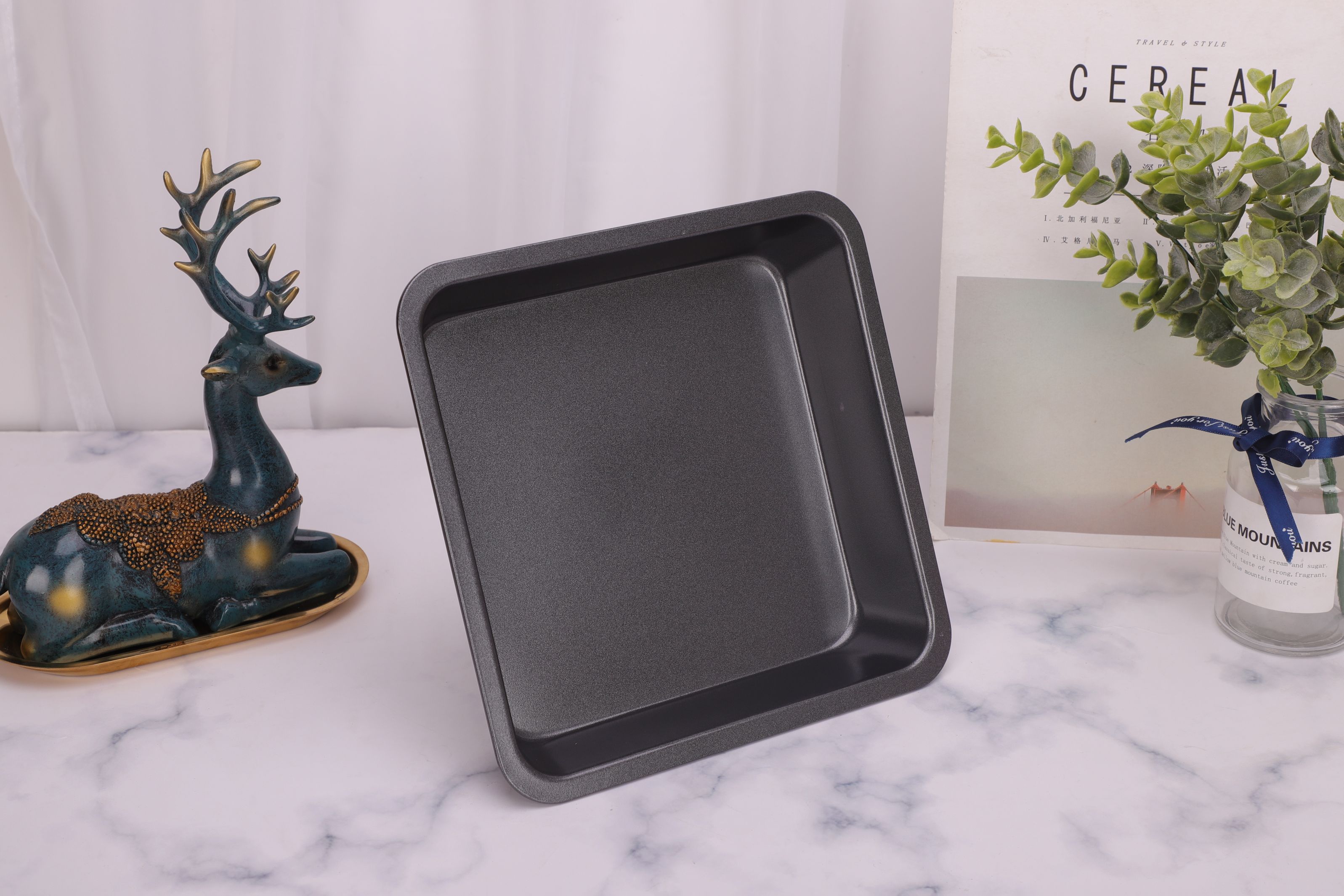 不粘正方形蛋糕烤盘22CM 碳钢耐高温不粘蛋糕模烘焙工具产品图