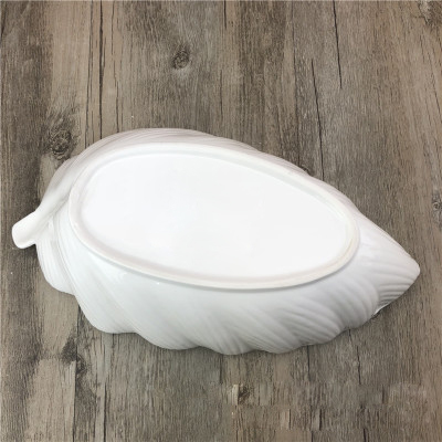 Wholesale creative leaf dessert bowls, salad bowls, fruit plates, home ceramic modern and simple dining tables, coffee tables and fruit plates Specification image