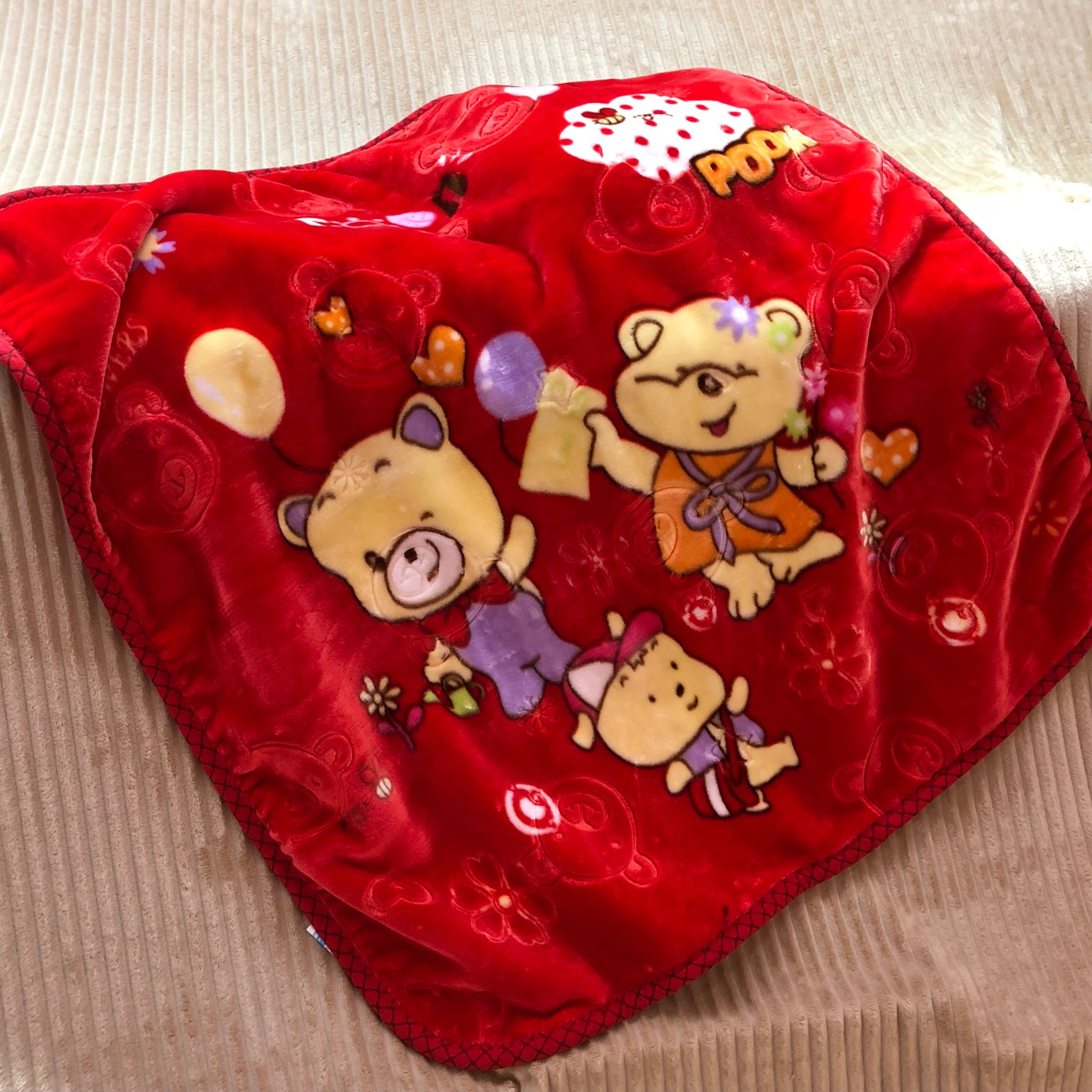 Manufacturers Direct Child Blanket Blanket Student Blanket Super Soft Skin Blanket Blanket Blanket Wholesale Foreign Trade A Red