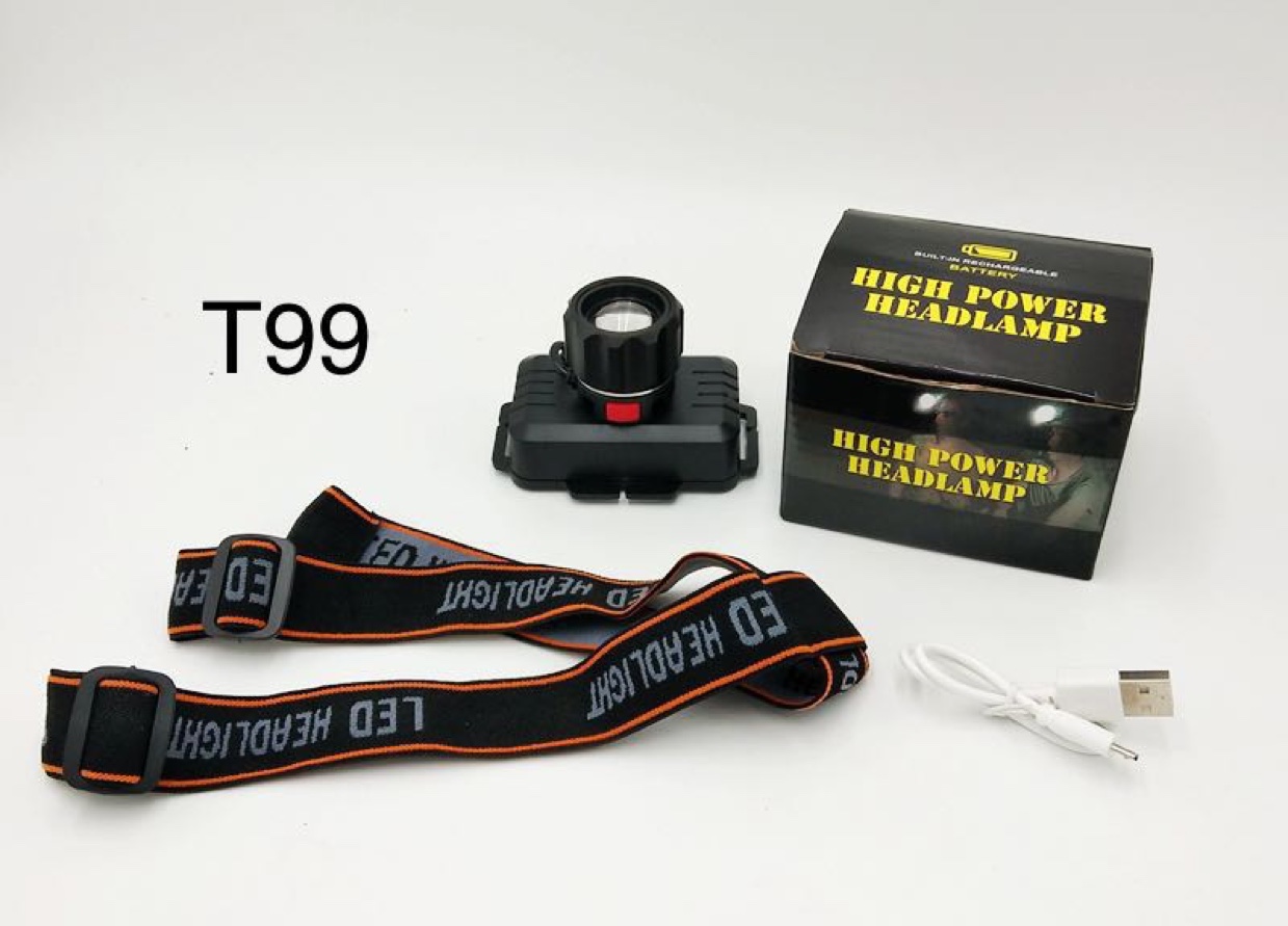 T99USB充电头灯.内置电池