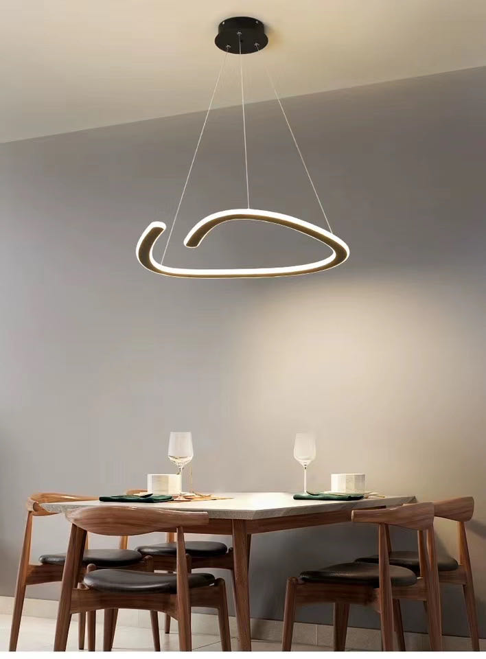 New Nordic-style restaurant chandelier and living room lamp, simple, modern and elegant lighting combination, whole-house package, Internet celebrity Specification image