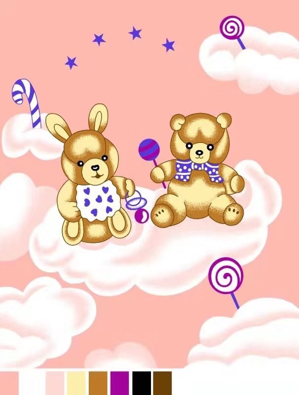 2022 Factory Direct Purple Bear Children's Blanket details Picture