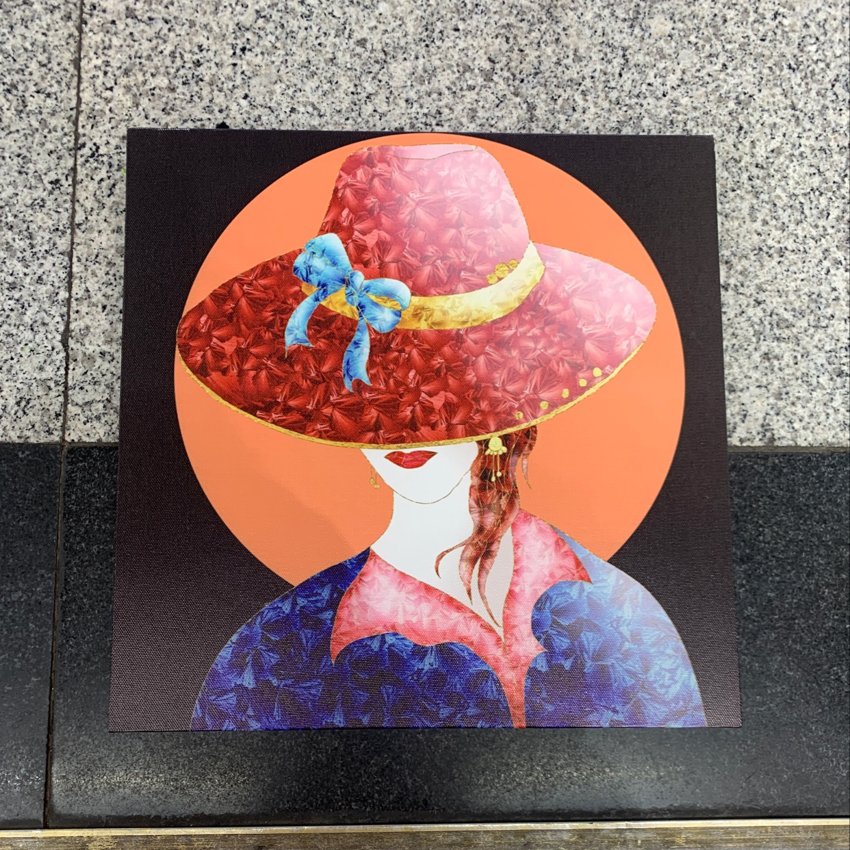 Frameless oilcloth painting -6