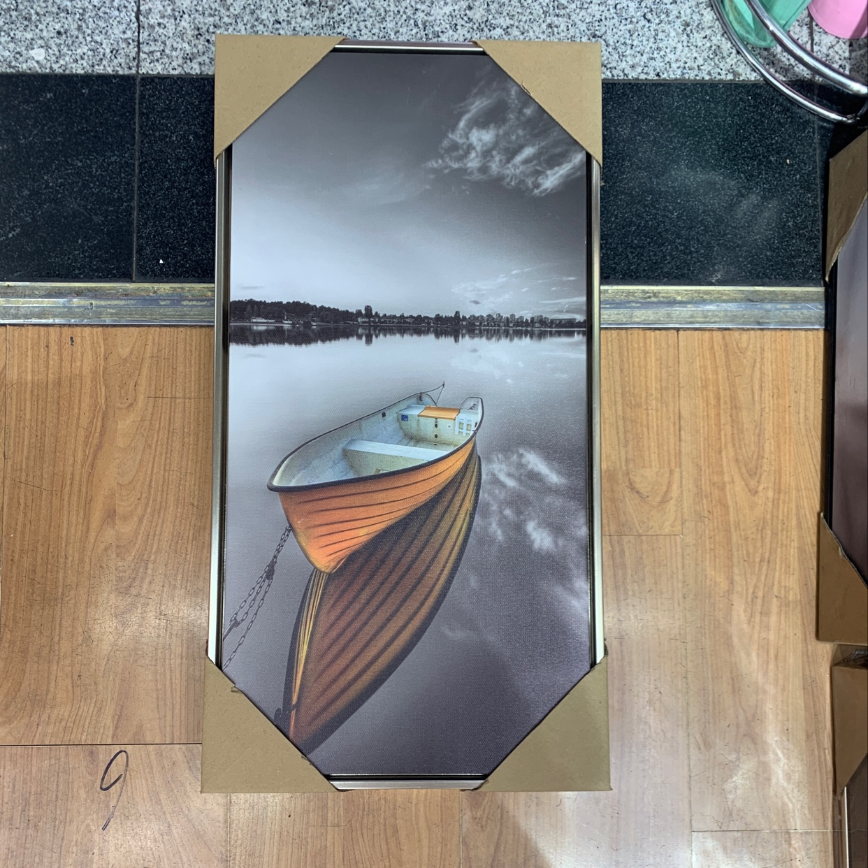 L-frame oilcloth painting -13