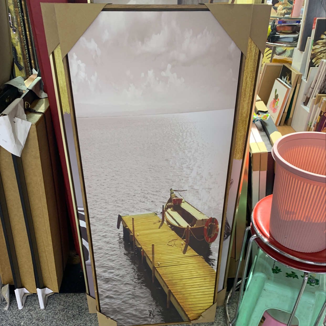 L-frame Oilcloth decorative painting -2