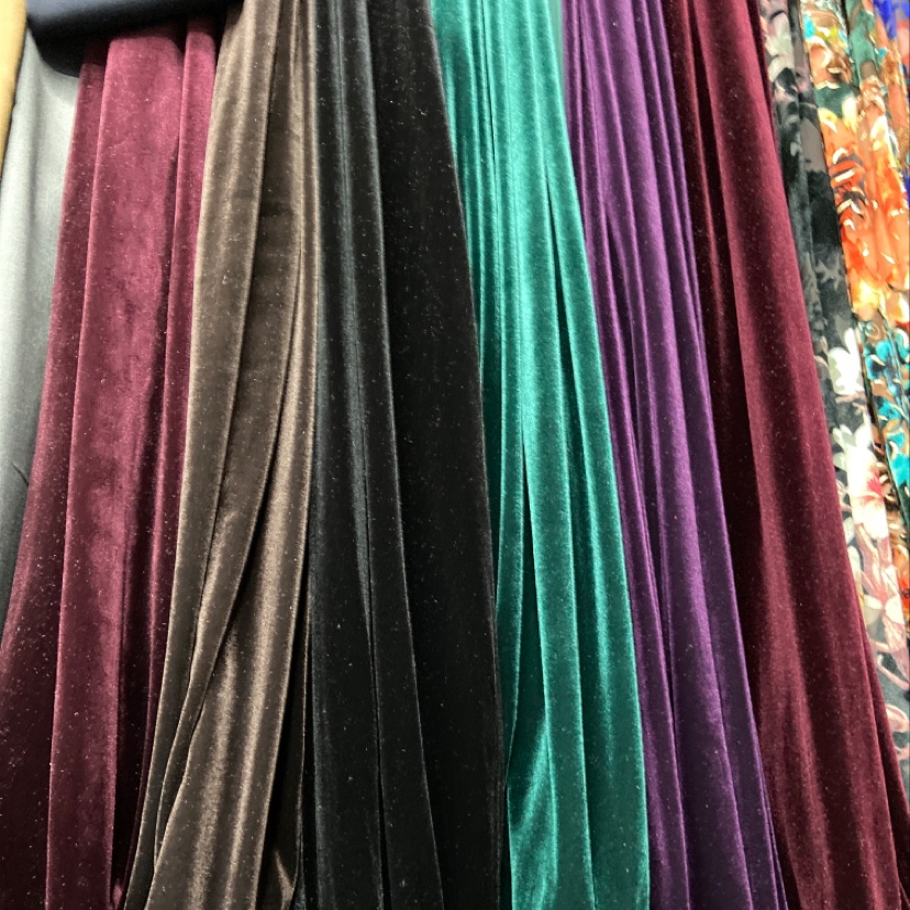 Reddish-Brown Plain Color Korean Velvet Clothing Fabric Decoration Arts And Crafts Headdress Fabric Multi-Color Optional Specification drawing