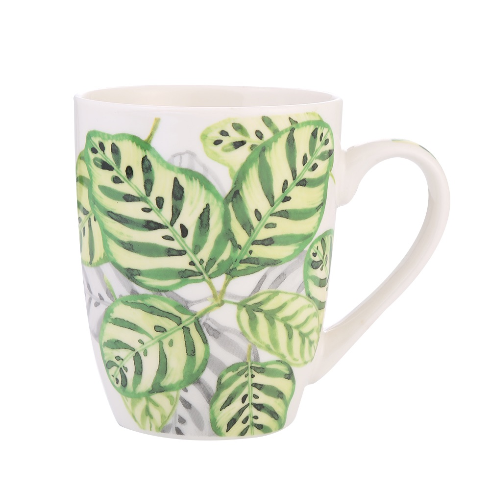 日用陶瓷杯马克杯创意树叶花面设计杯子详情图1