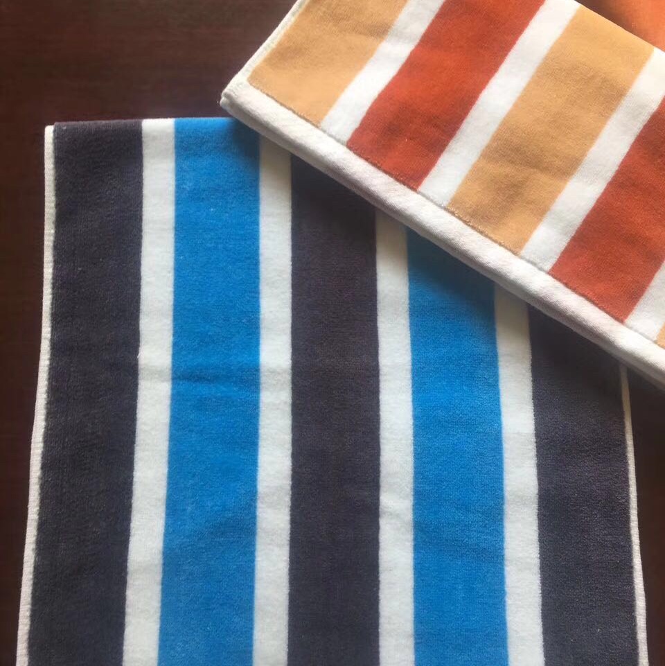 双色条纹毛巾