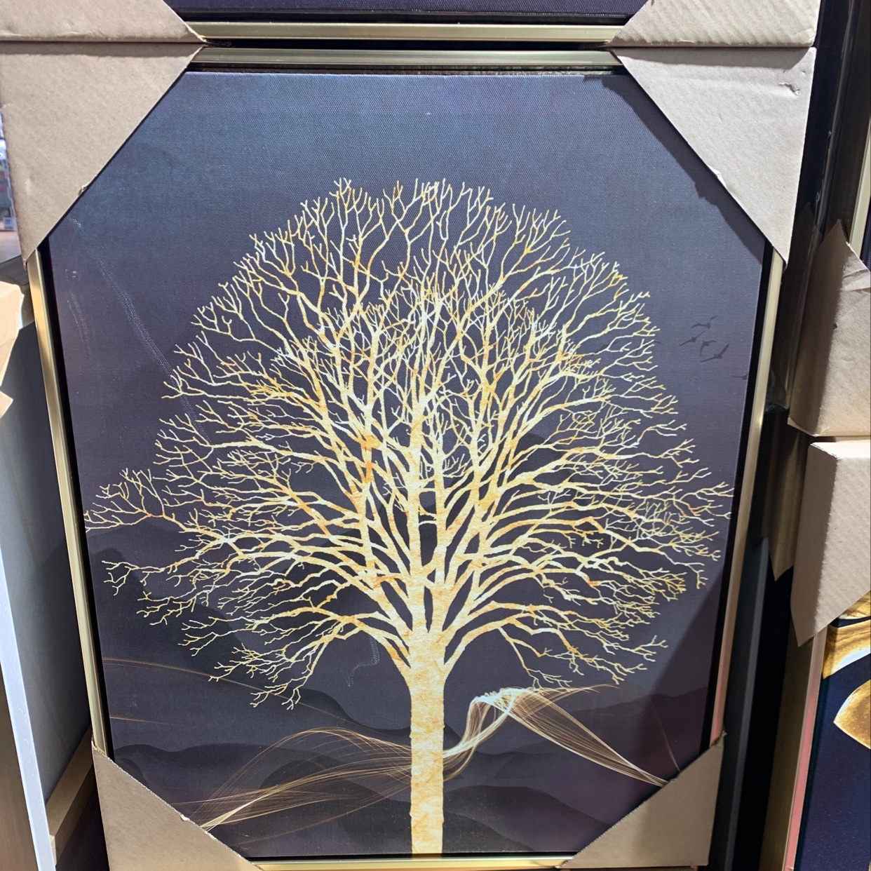 L-framed oilcloth decorative painting